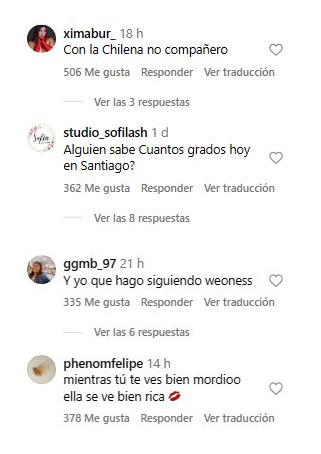 Captura de pantalla comentarios en contra de dichos de Roa