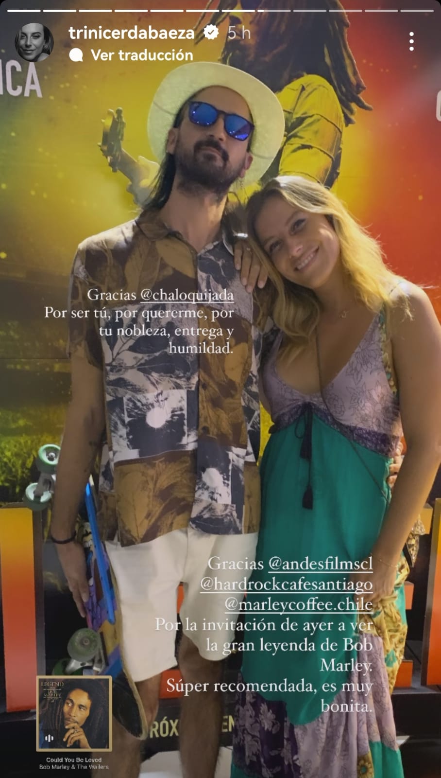 Trinidad Cerda junto a su pololo