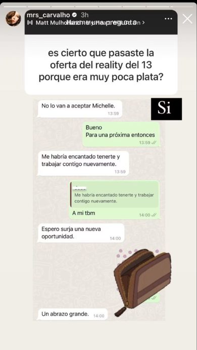 Captura de pantalla Michelle Carvalho