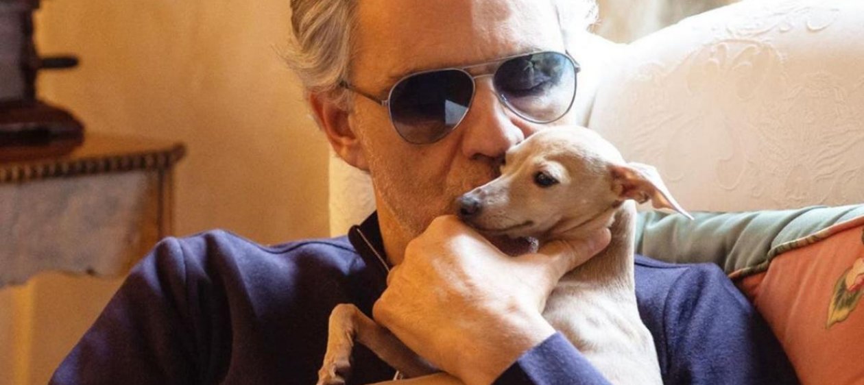 Andrea Bocelli llegó a Viña del Mar acompañado de Ginebra, su perrita guía