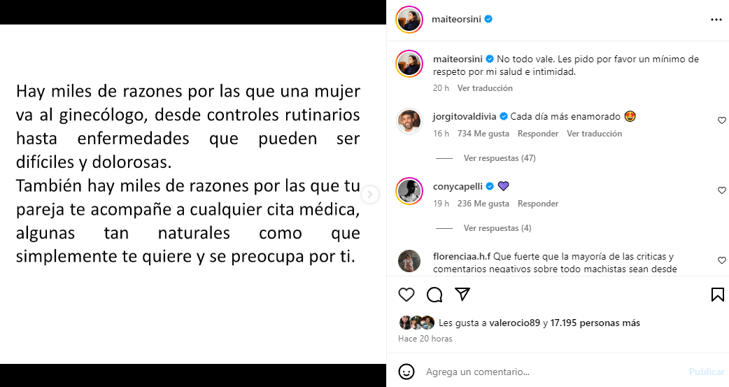 Dichos de Maite Orsini y comentario de Jorge Valdivia