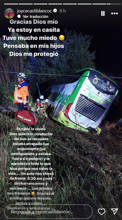 Historia de Joyce Castiblanco al momento del accidente