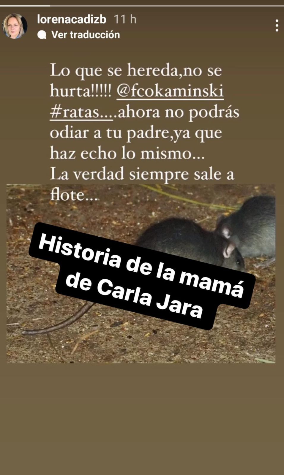 Historia de la mamá de Carla Jara atacando a Kaminski