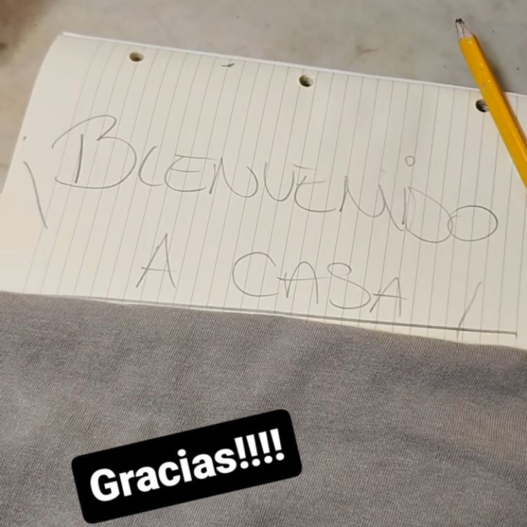 Mensaje de Noah para Gonzalo en su regreso