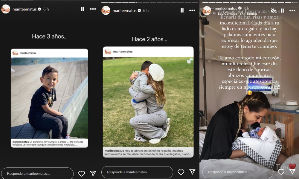 Marité celebrando el cumpleaños de su hijo 