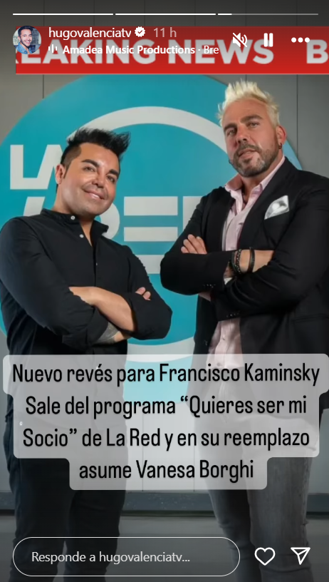 Historia de Hugo Valencia informando el retiro de Francisco Kamiski de La Red