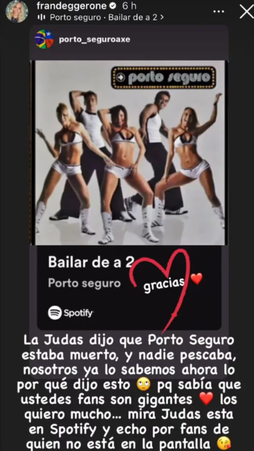 Historia de Fran Brandao hablando de sus ex compañeros