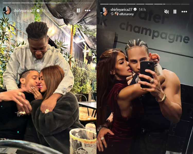 Foto de Shirley y Uriel besándose 