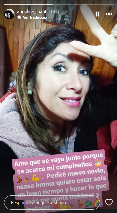 Historia de Angélica Sepúlveda informando el término de su relación
