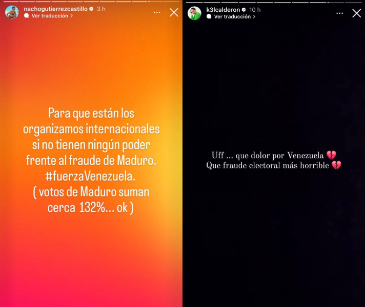 Apoyo de Nacho Gutiérrez y Kel Calderón a Venezuela