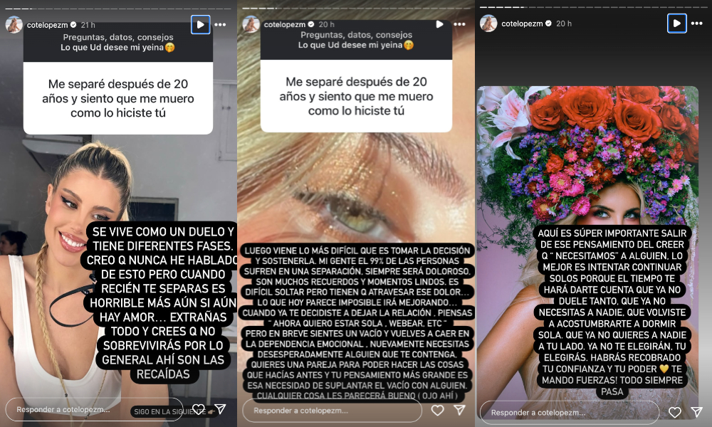 Historia de Coté López hablando de su separación de Luis Jiménez 