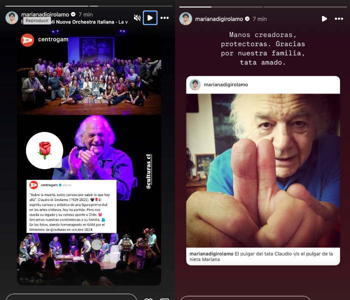 Historias de Mariana despidiendo a su abuelo 